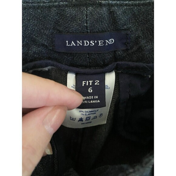 Lands'End Blue Denim Capri Pants Sz.6 - Picture 3 of 3